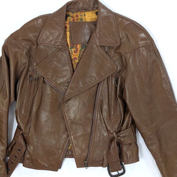 Vintage Italian Crop Leather jacket - Picture 9 of 10